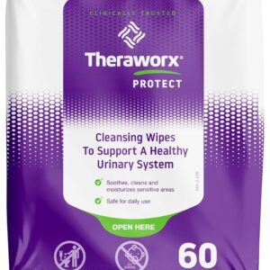 Theraworx Protect 60-Count Cleansing Wipes To Help Support A Healthy Urinary System